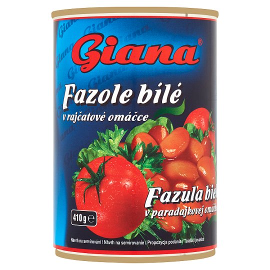 Fazuľa biela v paradajkovej omáčke Giana 410g, (425ml). / 1ks
