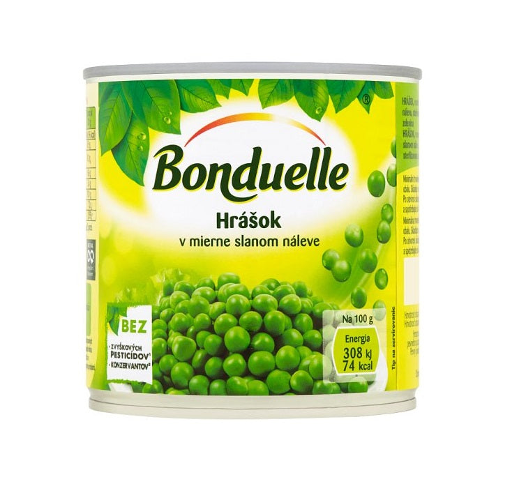 Bonduelle Hrášok v mierne slanom náleve, 425 ml (400g). / 1ks
