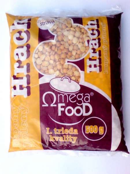 Hrach žltý polený 500 g, Omega. / 1ks